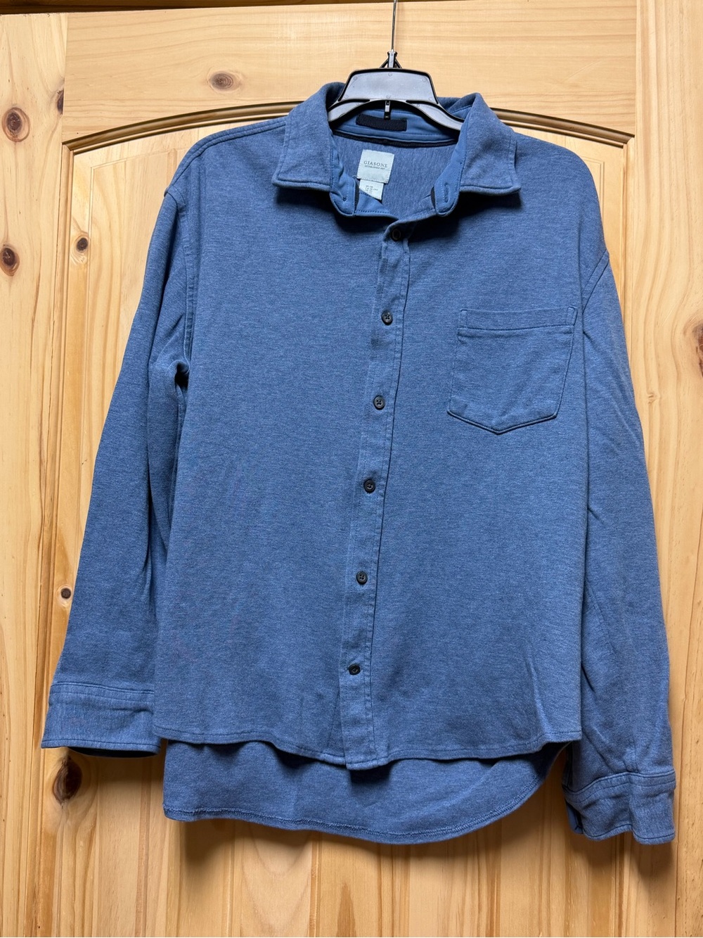 Giasone Casual Long-Sleeve Button-Down Shirt Soft Quality XL